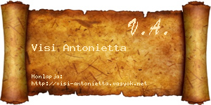 Visi Antonietta névjegykártya